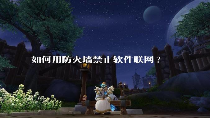 如何用防火墙禁止软件联网?